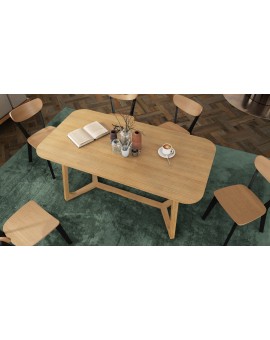 DIVO Natuurlijk Eiken 160x85 cm - HOUTEN TAFEL IN JAPANESE/RETRO/SCANDINAVISCHE STIJL