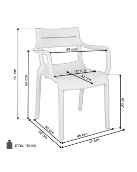 LUSSO Zalmkleurig - MODERNE STOEL VOOR DE KEUKEN, TERRAS (STAPELBAAR)