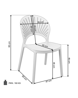 SOLEIL Mosterdkleurig - MODERNE STOEL VOOR KEUKEN, TERRAS  (STAPELBAAR)