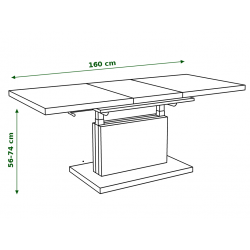 ASTON zwarte glans, salontafel