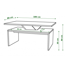 SISI wit / beton, salontafel