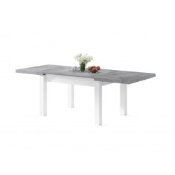 ROYAL beton / wit, eettafel, uitschuifbaar