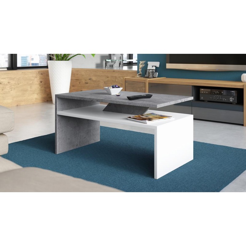 PRIMA beton / wit, salontafel