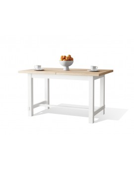 RANDAL Sonoma Eik / Wit, RETRO UITSCHUIFBARE TAFEL