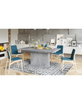 NOBLE NOIR Beton Millenium – uitschuifbare tafel tot 218 cm, voor 8, 10 personen.