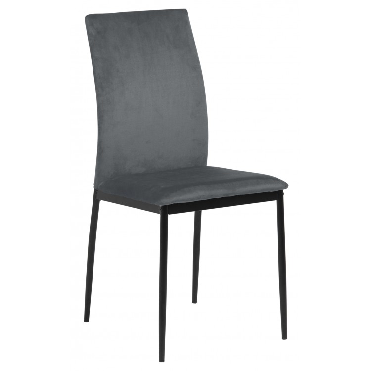 stoelen FLOP donkergrijs (velours) - modern voor woonkamer / eetkamer / keuken / kantoor