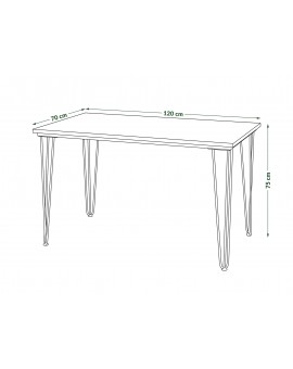 HAIRPIN eiken sonoma, loft tafel voor keuken, eetkamer en woonkamer