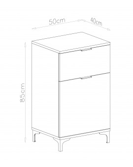 Kast LANA 01 wit - STAANDE KAST MET LA